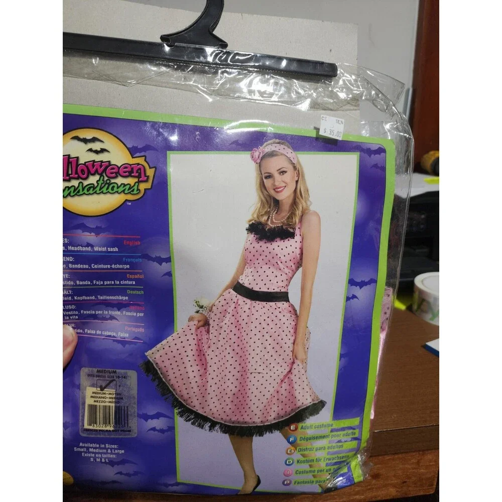 XX 889622 Polka Dot Prom 1950s Sock Hop Dress Costume Rubies